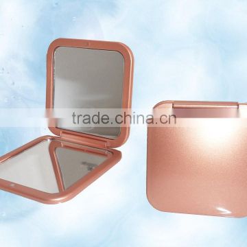 Square 10x magnifying compact mirrors, black pocket mirror, Rose gold gift mirror