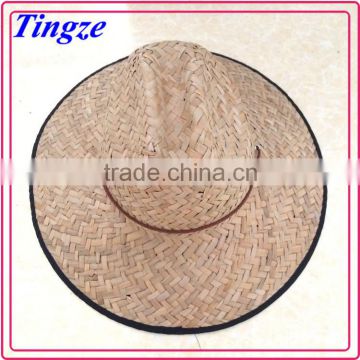 Hot selling wholesale summer cheap handmade men natural straw hat TCS01