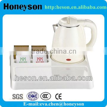 hotel equipment turkish electric tea kettle with tray set/electric kettle with keep warm tea