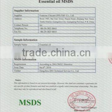 MSDS Certificate