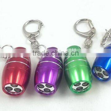 3led egg shape keychain light