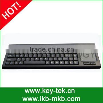 88 keys movable desk top plastic keyboard with integrated ruggedized touchpad