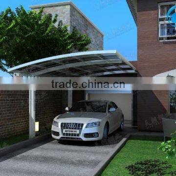 Strong than canvas awning DIY one channel car shed awning aluminum polycarbonate