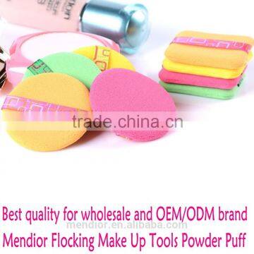 Mendior Flocking Make Up Tools Powder Puff Beauty Flawless Facial Makeup Blender Foundations Round Colorful 2pcs/pack