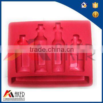 Pvc/pet Plastic Wine Tray Wholesale/wine Bottle Plastic Tray Wholesale,Glossy Plastic Tray For four Wines