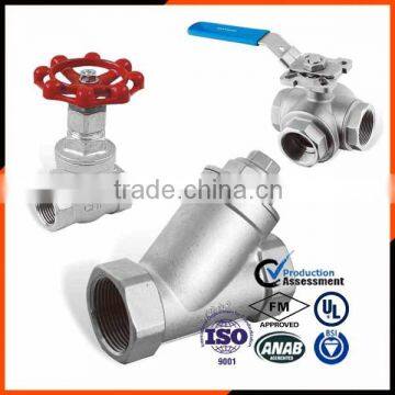 SS304 Y-Strainer With Small Plug QF504 standard ball valve