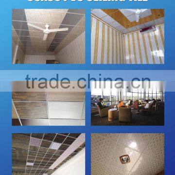 595 595 7mm Pvc Laminated Board Tiles,pvc Ceiling Tiles