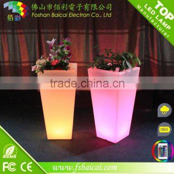 RGB color changing garden flower pots /led lighted planter pots/tall pots and planters customized