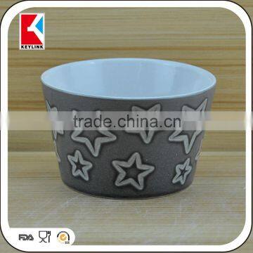 china factory creative shape lovely star design cheap ceramic cereal bowl soup bowl ceramic