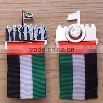 gold seven Arab sheik UAE flag pin brooch national day magnetic pin