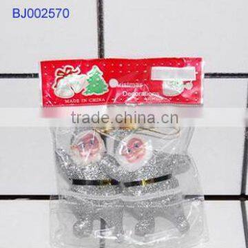 Small Christmas Gift Cheap Decorative Items Small Hanging Silver Santa Claus