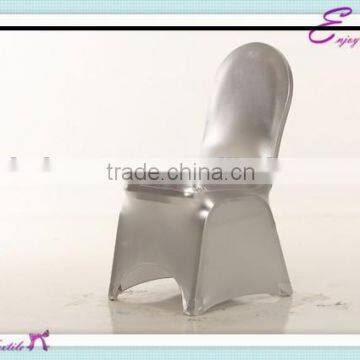 YHC#06 Silver Polyester Banquet Spandex Lycra Cheap Wholesale Stretched Chair Cover photo-2