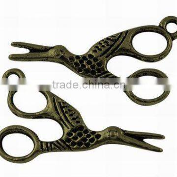 Tibetan Style Pendants, Lead Free, Scissors, Antique Bronze Color, Size: about 28x14x2mm, hole: 2mm(TIBEP-A11924-LF-1)