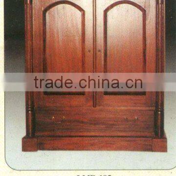 2 Door TV Cabinet Mahogany Indoor Furniture