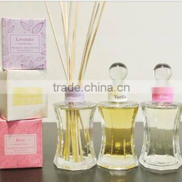 100ml PET/PVC box cardboard natural non alcohol lavender/rose/vanilla fragrance reed diffuser