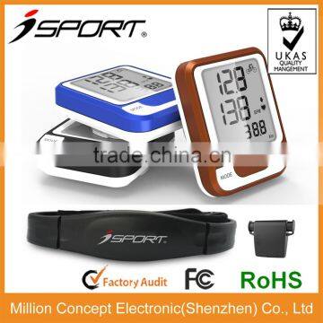 isport waterproof cycling computer large LCD displa with heart rate monitor CE RoHs tested