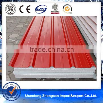 1150mm Width Color PPGI 0.5mm Steel PU Sandwich Panel for Ceiling