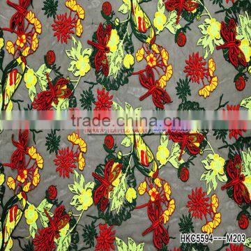 Home Textile Industry Wholesale 3D Embroidery Fabric For Wedding,Curtain,Garment