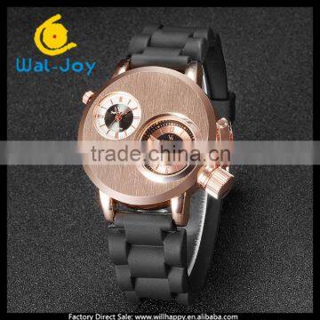 WJ-1800-2 double movement high-grade V6 hot sale men silicone casual watch