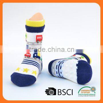 custom cotton anti-slip indoor flooring cozy cartoon tube socks