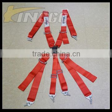 Hot Selling Safety Belt Red Removable 6 Point Seat Belt Webbing