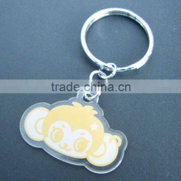 funny soft pvc monkey key chain