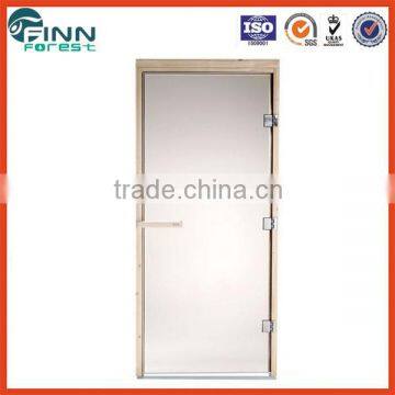 Sauna accessories for sauna room use 1860*760/670m with aluminium and tempered colourless and dark brown steam sauna glass doors