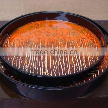 HIgh quality black and orange lacquer wood serving tray table made in vietnam