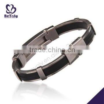 China Manufacturer 2015 latest stainless steel germanium tungsten bracelet gold plated