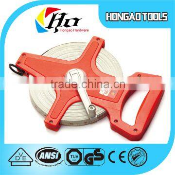 Automatic stop fiberglass tape measure white blade metric and inch measure tape