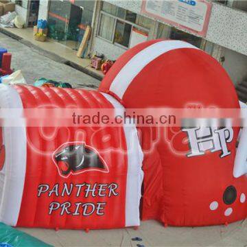 good quality customized sports inflatable football helmet tunnel for sale