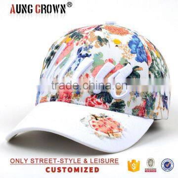 fashion floral baseball caps for girls