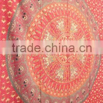 RT-616 Cotton Hand Block Design Mandala Wall Hanging Tapestry Printed Bed Sheet/ Bed Cover/bed Spread From Jaipur photo-4