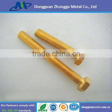 carbon steel hex head brass bolt