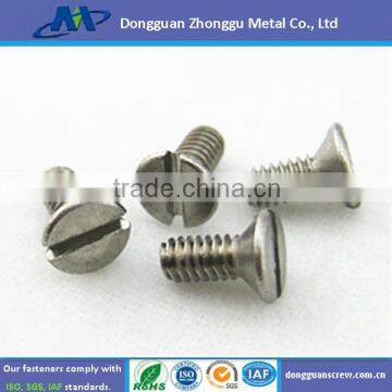 wholesale Slotted Flat head electronic screw/countersunk head screw/stainless steel screw