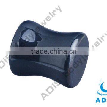 Charming Design Wholesale Custom Black Natural Stone Ear Saddle Plug photo-2