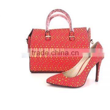 2016 Wholesale Ankara Wax High Heel Shoes/african Wax Shoes And Bags photo-3