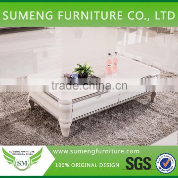 Jananese modern wooden tea table design with glass top /high leg tea table