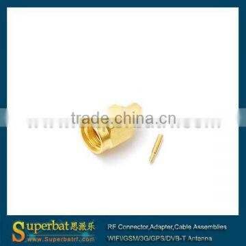 rf coaxial sma connector SMA Solder Plug Connector for .141'' Cable RG402 rf sma connector adapter