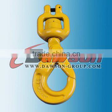 grade 80 seld locking swivel clevis hook with bearing