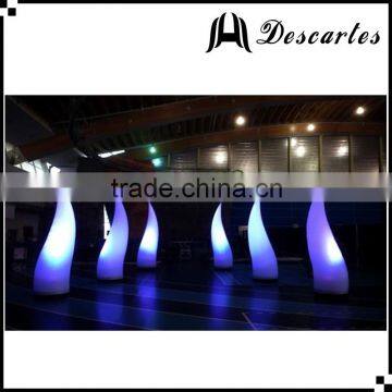 Party decoration led inflatable pillars and towers /inflatable ice cream cone for wedding