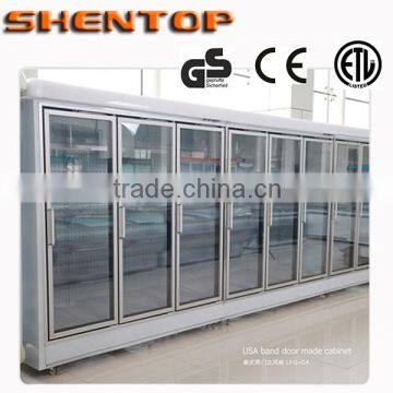 Shentop 2014 Commercial Supermarket Vertical Refrigerated Counter With Door Display Cabinet Freezer Showcase STLFG-GA