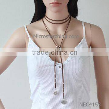 2016 Fashion Retro Long Women Chain Leaf Pendant Black Velvet Choker Necklace Quality Choice photo-6