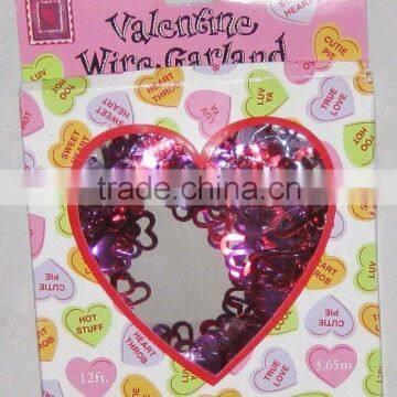 8 Foot Long Valentines Holographic Foil Heart Garland photo-6