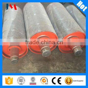 Gravity belt conveyor drum head pulley