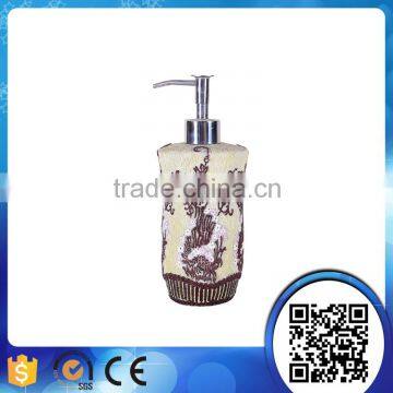Dongguan Direct Classical Painting Flower Resin Bathroom Accessories Set for Wholesale Supplier's Choice photo-2