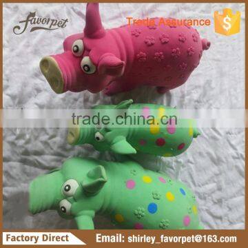 wholesales crazy funny colorful pig latex pet toy