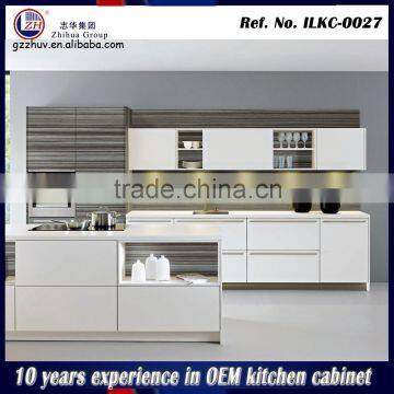 Modern high gloss kitchen cabinet laminated kitchen cabinet pink kitchen furniture