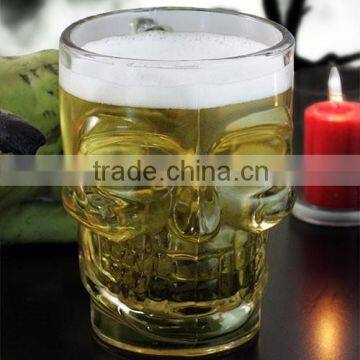 20oz skull glass stein beer mug skull shaped glass