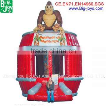 Monkey bouncy castle wholesalers, high quality inflatable jumping bouncer castle